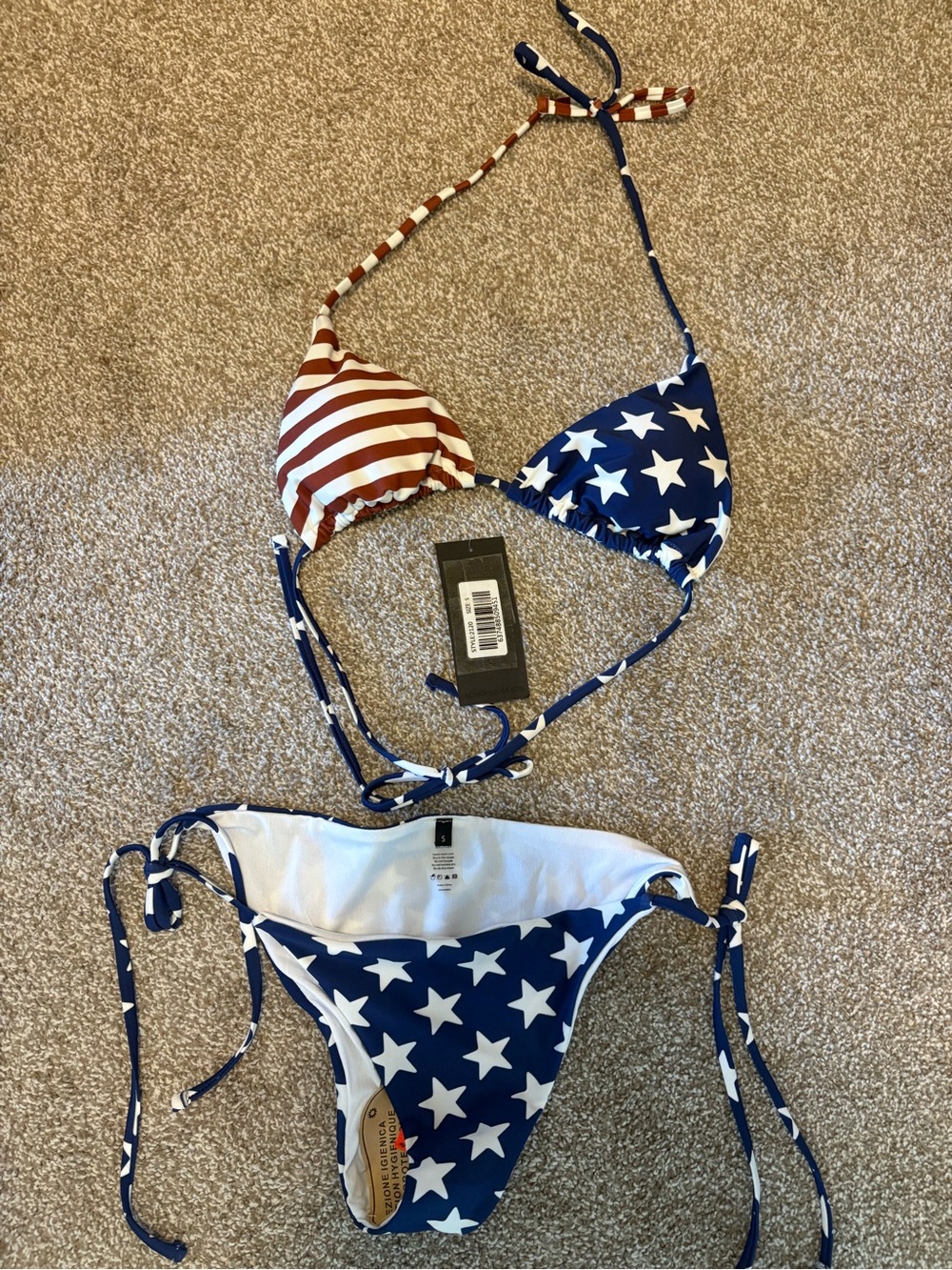 Star-Spangled Bikini Swimsuit SM NWT